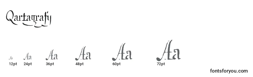 Размеры шрифта Qartagrafy (137598)