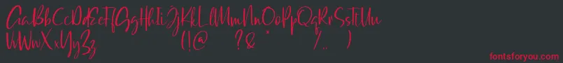 Qatar Capital Demo Font – Red Fonts on Black Background