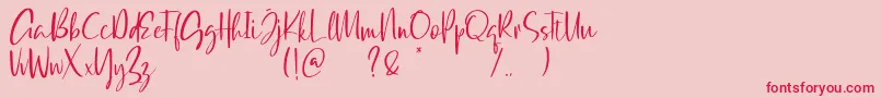 Qatar Capital Demo Font – Red Fonts on Pink Background