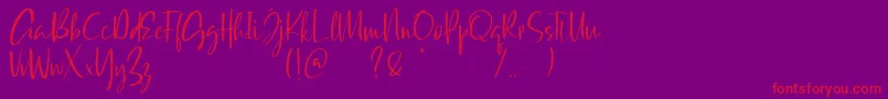 Qatar Capital Demo Font – Red Fonts on Purple Background