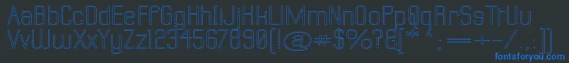 LabtopSuperwideOutline Font – Blue Fonts on Black Background