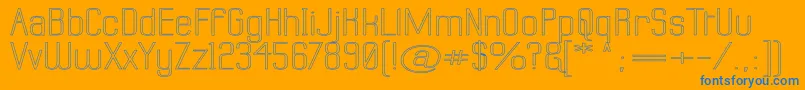 フォントLabtopSuperwideOutline – オレンジの背景に青い文字