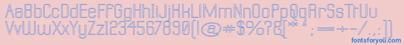 LabtopSuperwideOutline Font – Blue Fonts on Pink Background