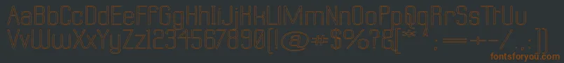 LabtopSuperwideOutline Font – Brown Fonts on Black Background
