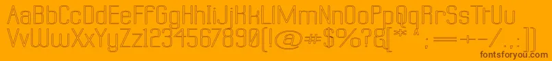 LabtopSuperwideOutline Font – Brown Fonts on Orange Background