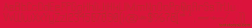 LabtopSuperwideOutline Font – Brown Fonts on Red Background