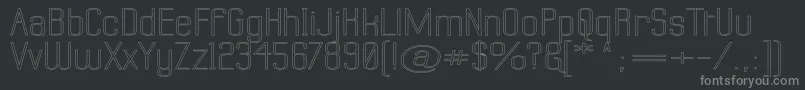 Шрифт LabtopSuperwideOutline – серые шрифты на чёрном фоне