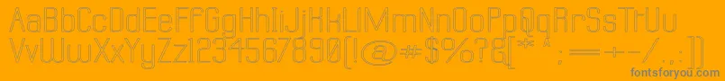 LabtopSuperwideOutline Font – Gray Fonts on Orange Background