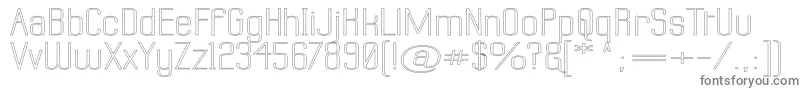 LabtopSuperwideOutline Font – Gray Fonts on White Background
