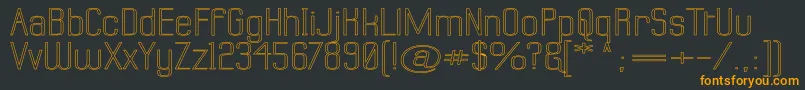 LabtopSuperwideOutline Font – Orange Fonts on Black Background