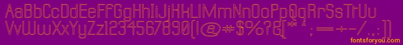 LabtopSuperwideOutline Font – Orange Fonts on Purple Background