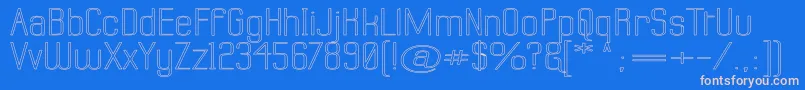 LabtopSuperwideOutline Font – Pink Fonts on Blue Background