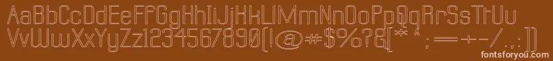 LabtopSuperwideOutline-Schriftart – Rosa Schriften auf braunem Hintergrund