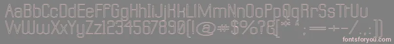 LabtopSuperwideOutline Font – Pink Fonts on Gray Background
