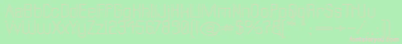 LabtopSuperwideOutline Font – Pink Fonts on Green Background