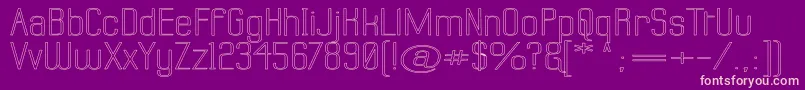 LabtopSuperwideOutline Font – Pink Fonts on Purple Background