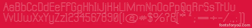 LabtopSuperwideOutline Font – Pink Fonts on Red Background