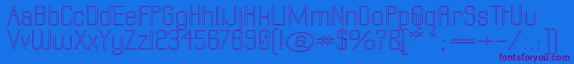 LabtopSuperwideOutline Font – Purple Fonts on Blue Background
