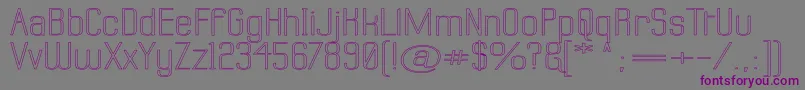 LabtopSuperwideOutline Font – Purple Fonts on Gray Background