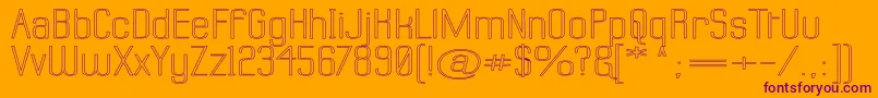 LabtopSuperwideOutline Font – Purple Fonts on Orange Background