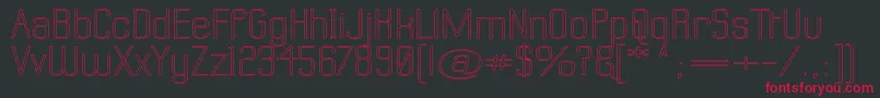 LabtopSuperwideOutline Font – Red Fonts on Black Background