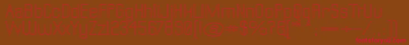 LabtopSuperwideOutline Font – Red Fonts on Brown Background