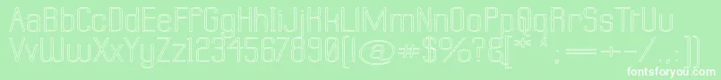 LabtopSuperwideOutline Font – White Fonts on Green Background