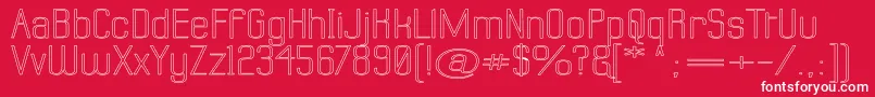 LabtopSuperwideOutline Font – White Fonts on Red Background