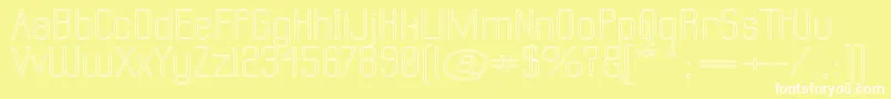 LabtopSuperwideOutline Font – White Fonts on Yellow Background