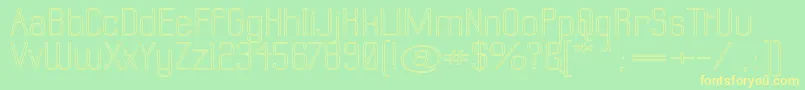 LabtopSuperwideOutline Font – Yellow Fonts on Green Background