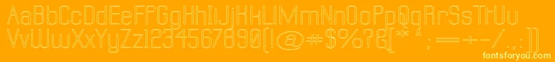 LabtopSuperwideOutline Font – Yellow Fonts on Orange Background
