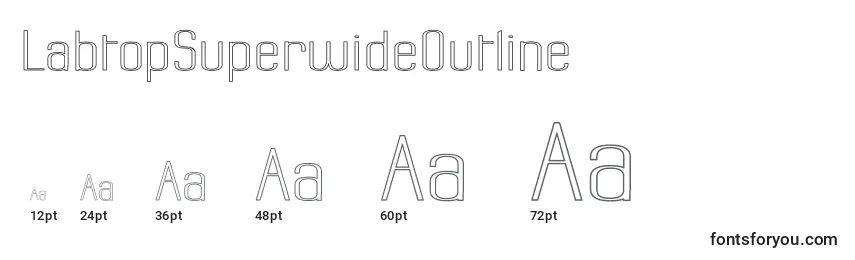 LabtopSuperwideOutline Font Sizes