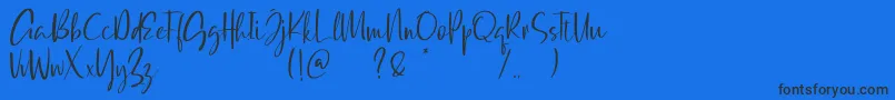 Qatar Capital Demo Font – Black Fonts on Blue Background