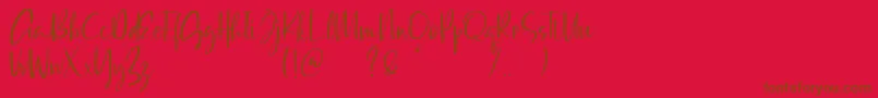 Qatar Capital Demo Font – Brown Fonts on Red Background