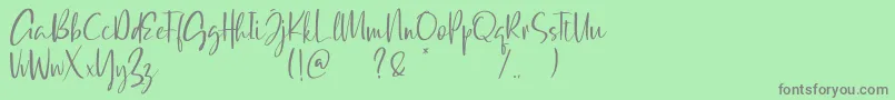 Qatar Capital Demo Font – Gray Fonts on Green Background