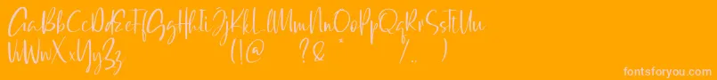 Qatar Capital Demo Font – Pink Fonts on Orange Background