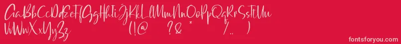Qatar Capital Demo Font – Pink Fonts on Red Background