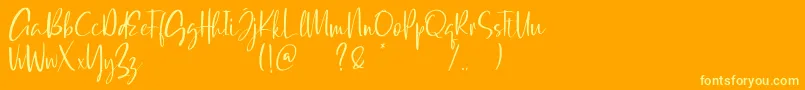 Qatar Capital Demo Font – Yellow Fonts on Orange Background