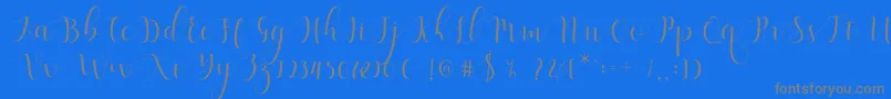 Police Qatielia Script – polices grises sur fond bleu
