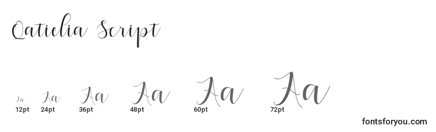 Qatielia Script (137602) Font Sizes