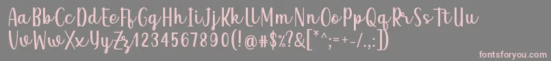 Fonte Qeiza Font by Rifky 7NTypes – fontes rosa em um fundo cinza
