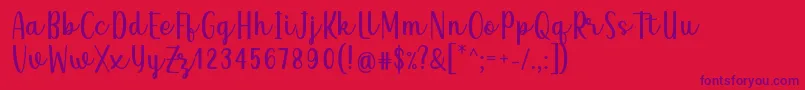 Qeiza Font by Rifky 7NTypes Font – Purple Fonts on Red Background