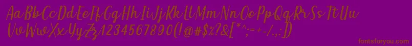 Fonte Qeiza Italic Font by Rifky 7NTypes – fontes marrons em um fundo roxo