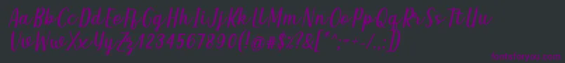 fuente Qeiza Italic Font by Rifky 7NTypes – Fuentes Moradas Sobre Fondo Negro
