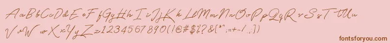 Qetey Font – Brown Fonts on Pink Background