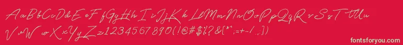 Qetey Font – Green Fonts on Red Background