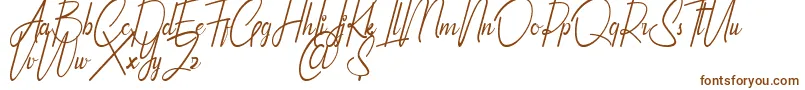 Qhinanttika Personal Use Only Font – Brown Fonts on White Background