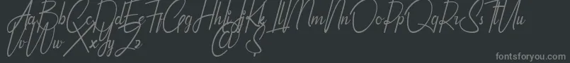 Qhinanttika Personal Use Only Font – Gray Fonts on Black Background