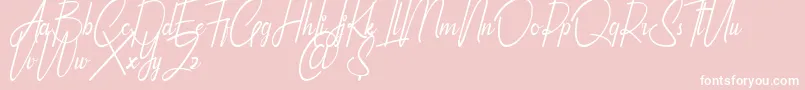Qhinanttika Personal Use Only Font – White Fonts on Pink Background