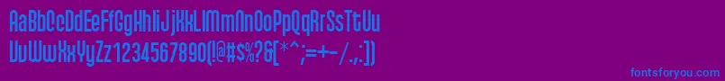 フォントqhyts    – 紫色の背景に青い文字